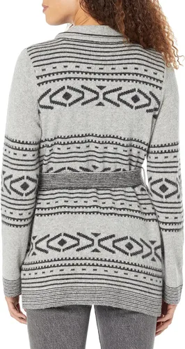 Vista 2 de Pendleton Suéter tipo cárdigan cruzado con frente de Alpaca Discovery para mujer