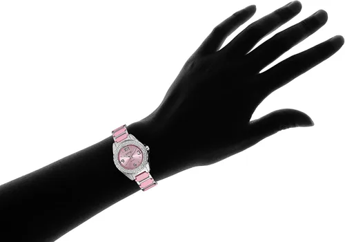 Vista 4 de August Steiner AS8036 - Reloj de pulsera de cerámica con dos filas de cristales auténticos en bisel