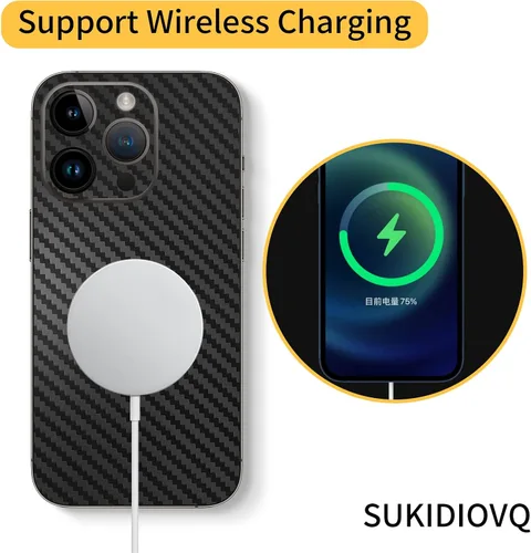 Vista 5 de Adhesivo para teléfono iPhone 11 Skin Wrap Vinilo de fibra de carbono ultra fino delgado Ultraligero Adhesivo protector de vidrio Película