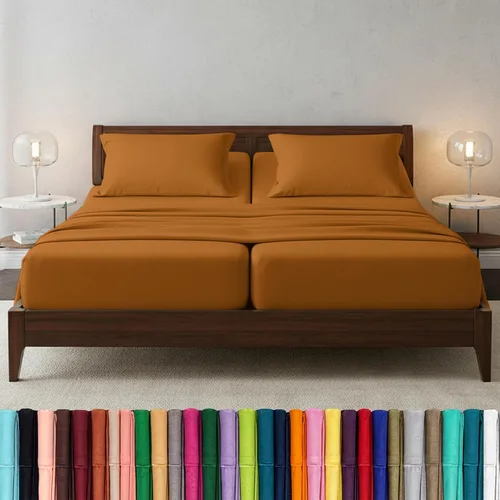 Vista 62 de Elegant Comfort - Juego de sábanas de microfibra de 1500 hilos de calidad hotelera prémium de 4 piezas - Resistente a arrugas, sábana bajera