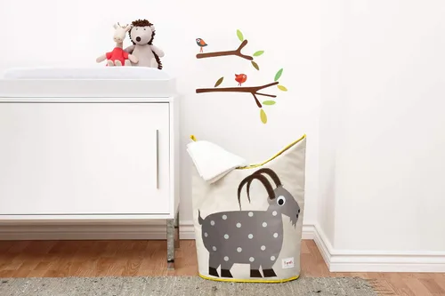 Vista 5 de Cesta para ropa sucia por 3 Sprouts, paquete de de 1, Cabra