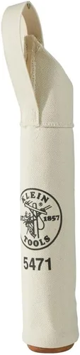 Vista 5 de Klein Tools 5471 - Bolsa de lona, bolsa para electrodos con fondo de cuero duro y asa de cinturón de tela, de 2.5 pulgadas de diámetro