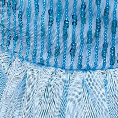 Vista 5 de TSIZFXI Elsa - Vestidos de princesa para niñas fiesta de cumpleaños con accesorios de 3 a 8 años