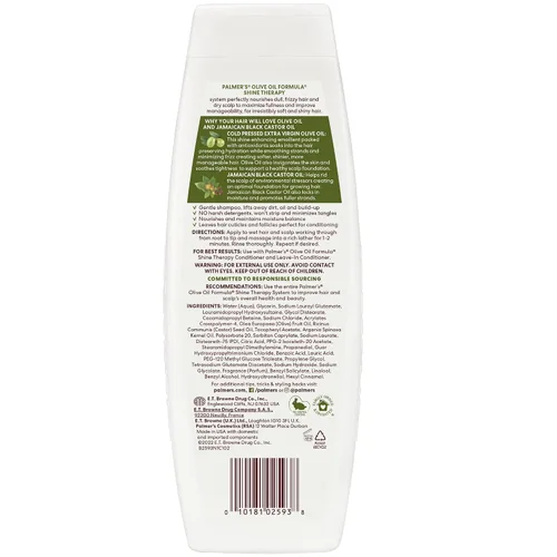 Vista 2 de Palmer's Champú de terapia de brillo de fórmula de aceite de oliva, 13.5 onzas (paquete de 2)