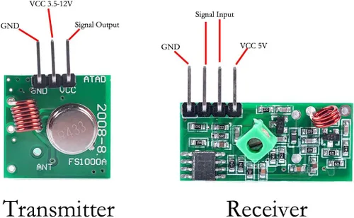 Vista 2 de HiLetgo Kit de transmisor + receptor de alta frecuencia, módulo transceptor súper regenerativo para alarma antirrobo
