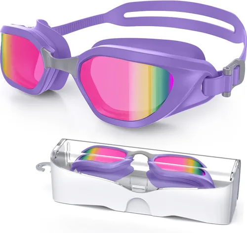 Vista 34 de Gafas de Natación, Gafas de Natación Unisex para Adultos Anti Niebla Anti UV Sin Fugas Visión Amplia para Hombres Mujeres Jóvenes