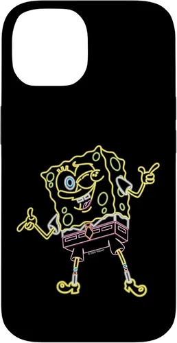 Vista 4 de Spongebob Squarepants Carcasa Neon Line Art para iPhone 17
