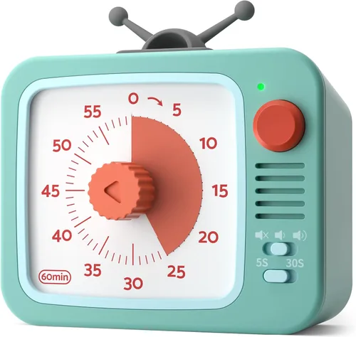 Vista 10 de LIORQUE Temporizador Visual para Niños con Función de Pausa, Temporizadores de Cuenta Regresiva de 60 Minutos para Aula, Oficina, Cocina