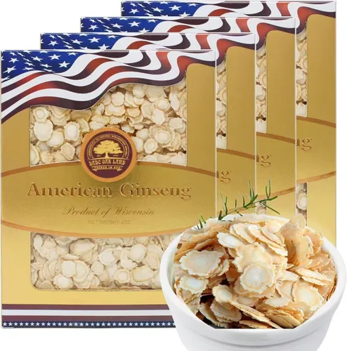 Vista 10 de Rebanadas de ginseng americano de Wisconsin, DOL American Wisconsin - Rodajas de ginseng para té, energía para hombres y mujeres, la salud mental