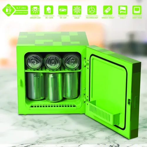 Vista 2 de Minecraft Green Creeper 9 Latas Mini Nevera 6.7L 10.4 x 10 x 10