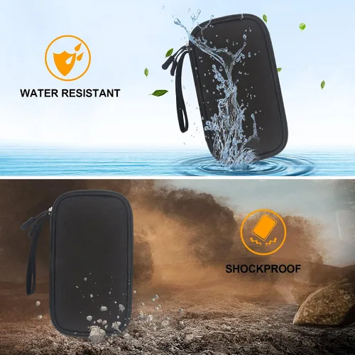Vista 5 de Elonbo Bolsa de kit, estuche de transporte EpiPen, kit de medicina de viaje para 2 bolígrafos Epi o Auvi Q, inhalador de asma, aerosol nasal