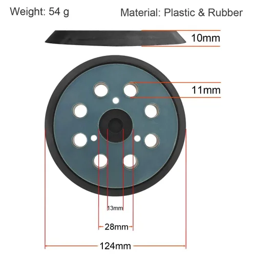 Vista 2 de Almohadilla de repuesto de 5 pulgadas compatible con DeWalt DW4388 DW421