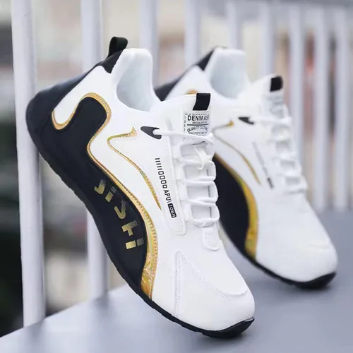 Vista 4 de GOXIANG Zapatos de correr para hombre, zapatos de baloncesto cómodos y a la moda, zapatos de golf, zapatos de tenis, zapatos para caminar