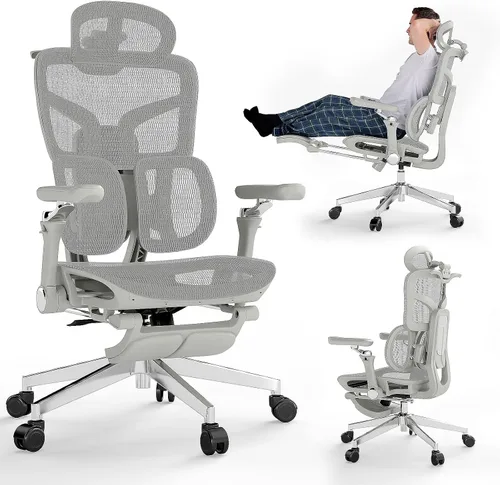 Vista 9 de MOJAY Ergonomic Office Chair with Footrest and Lumbar Support