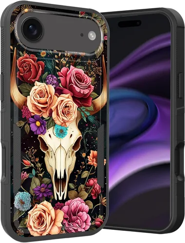 Vista 211 de Funda para iPhone Air, doble capa híbrida resistente resistente a prueba de golpes de policarbonato duro + funda protectora de silicona suave