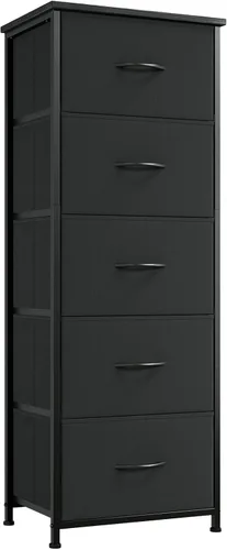 Vista 22 de Somdot - Cómoda para dormitorio con 3 cajones, organizador de almacenamiento con cajones de tela con contenedores de tela removibles para armario