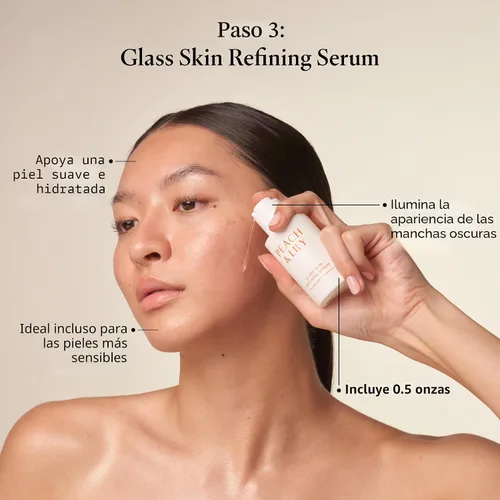 Vista 5 de Peach & Lily - Kit de Descubrimiento de Piel de Vidrio (4 Productos) - 1 Limpiador, 1 Esencia, 1 Suero y 1 Crema - Set de Cuidado de la Piel