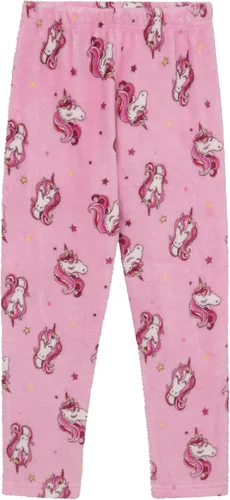 Vista 3 de BTween Wooby Pijamas para niñas pijamas para niños con camisa y pantalones de felpa pijamas de dos piezas con diseño de unicornio o zorro