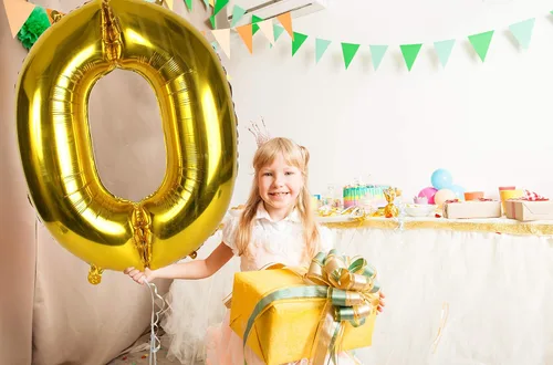 Vista 5 de Treasures Gifted Globos dorados grandes de números – Globo de aluminio número 0 de 40 pulgadas – Números de globos de cumpleaños – Números de globos