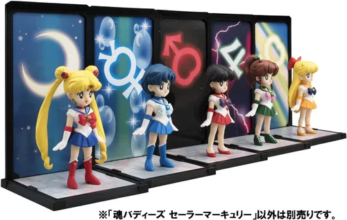 Vista 7 de Bandai Tamashii Nations Buddies Mercury "Sailor Moon" figura de acción, multicolor (BAN92039)
