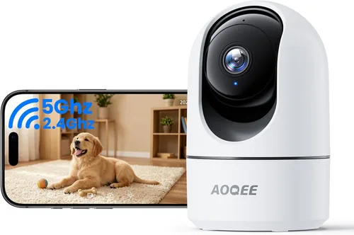 Vista 10 de AOQEE Cámaras 5G para seguridad en el hogar interior, monitor de mascotas