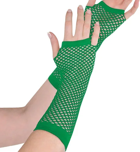 Vista 5 de Guantes largos negros sin dedos, 1 unidad, vibrantes, elásticos y elegantes, perfectos para fiestas y disfraces, talla única