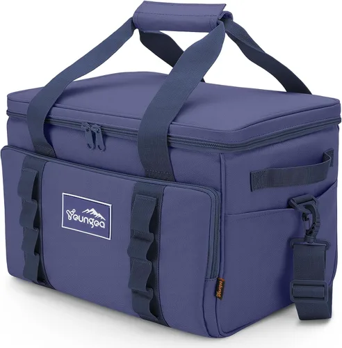 Vista 9 de Bolsa de enfriamiento YOUNGOA 48 latas, aislada, a prueba de fugas, enfriador suave grande plegable portátil para viajes, bolsas de enfriamiento