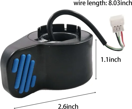 Vista 2 de MIMIRACLE Acelerador de velocidad para Ninebot ES1 ES2 ES3 ES4 ES5 Scooter eléctrico dedo acelerador freno acelerador