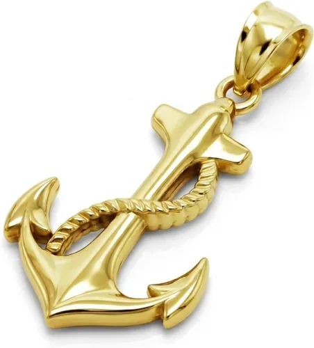 Vista 4 de Colgante Ancla de Oro - Oro de 10 quilates - Joyería Náutica - Joyas de ancla