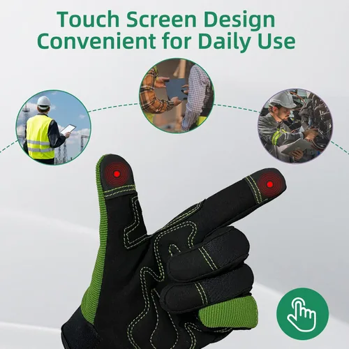 Vista 5 de Guantes de jardinería para hombres y mujeres, a prueba de espinas y resistentes a pinchazos, guantes de trabajo de seguridad y jardinería, regalos