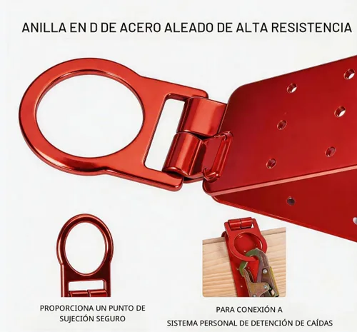 Vista 3 de Anclaje de techo reutilizable, soporte de techo fácil de instalar para protección contra caídas, anillo en D de alta resistencia