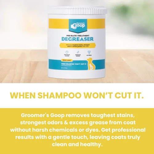 Vista 3 de Groomer's Goop Desengrasante para mascotas antes del baño (28 oz)