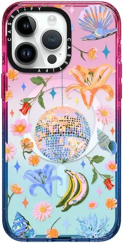 Vista 16 de CASETiFY Funda para iPhone 15 Pro Max, compatible con MagSafe Protección contra caídas de grado militar 4x de 8.2 pies Cheetah Paradise Pink