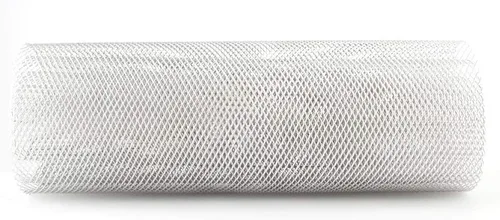 Vista 2 de Precise Mesh Aluminum Alloy Rhombic Grill for Durable Car Grill for Opening Vehicles, Silver, 40 x 13 Inches