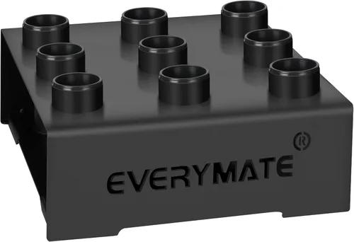 Vista 11 de EVERYMATE Vertical Barbell Rack - Heavy-Duty Steel Organizer, Barbell Holder Floor Stand, Fits 2" Olympic Bars with Scratch-Resistant Inserts