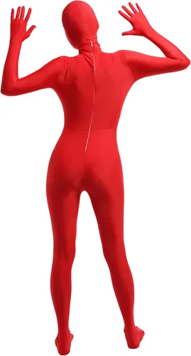 Vista 3 de Cosplay.fm Mono de elastano Zentai de color sólido para mujer, disfraz de cosplay