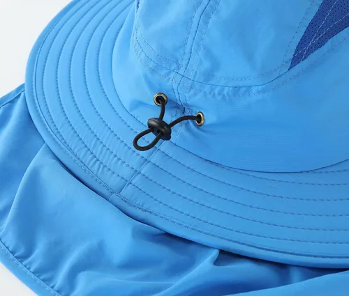 Vista 5 de Home Prefer - Gorra de protección solar SPF 50+ para hombre con ala ancha y solapa para el cuello