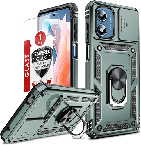 Vista 130 de LeYi Funda para Moto G Stylus 2022 4G (no compatible con 5G), funda para Moto G Stylus con 2 protectores de pantalla, funda protectora de grado Oro