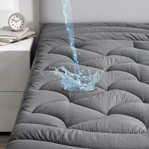 Vista 10 de SLEEP ZONE Funda acolchada para colchón tamaño individual, suave y esponjosa, con bolsillo profundo de 8 a 21 pulgadas, tamaño individual Protector