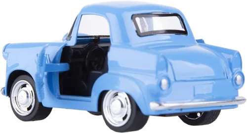 Vista 3 de Berry President Auto modelo de metal fundido a presión, vehículo de juguete con puertas abiertas, auto clásico vintage para niños y adultos (azul)