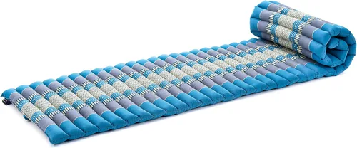 Vista 34 de Leewadee - Colchón de piso plegable - Futón japonés enrollable -Alfombra de tatami triple pliegue - Cama de piso para invitados - Colchón de camping