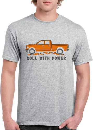 Vista 46 de Tee Hunt Camisetas gráficas y camisetas sin mangas para hombre Roll with Power Pickup Truck