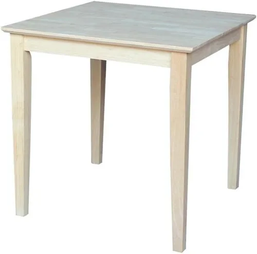 Vista 5 de IC International Concepts Mesa de comedor con parte superior de madera maciza, 30 pulgadas de alto, negro