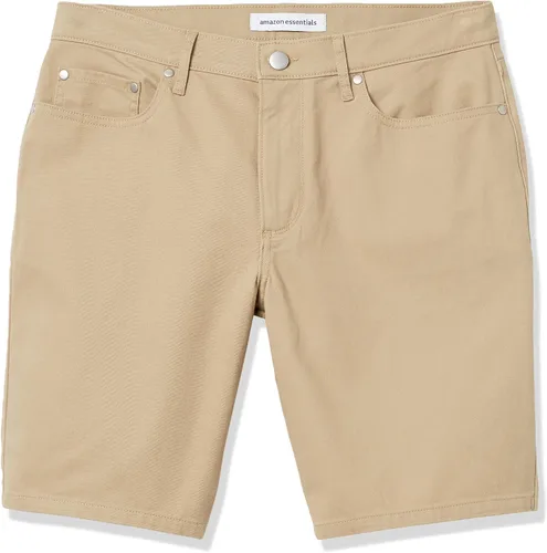 Vista 6 de Tienda Essentials Pantalones cortos elásticos con 5 bolsillos y entrepierna de 9 pulgadas para hombre
