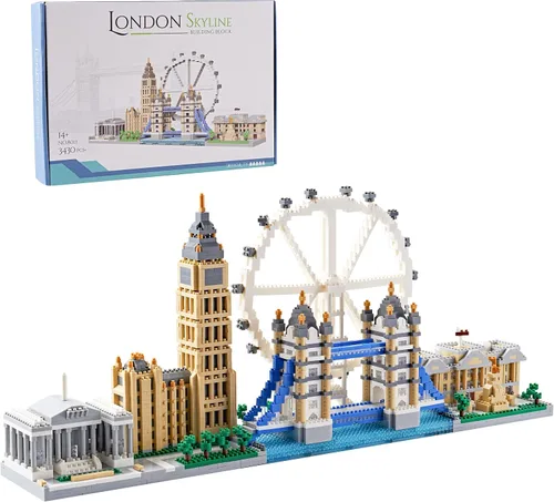 Vista 8 de Big Ben - Juego de microbloques de torre de reloj para adultos, 4112 piezas