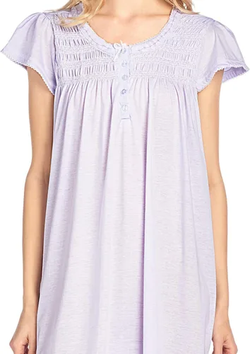 Vista 5 de Casual Nights Camisón de manga larga para mujer, diseño floral.