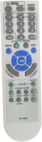 Vista 2 de Nuevo RD-469E 7N901051 Remoto de repuesto para proyector NEC M402W M362W M322W M402X M362X M322X M282X M352WS M302WS M332XS M403W M363W M323W M403X