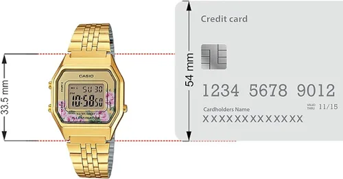 Vista 7 de Casio LA680WGA-4C Reloj digital vintage con alarma de tono dorado para mujer Tono dorado Casual