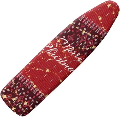 Vista 31 de Funda para tabla de planchar con diseño de estrellas y bandera estadounidense con borde elástico y acogedor bolsillo para la nariz, resistente al