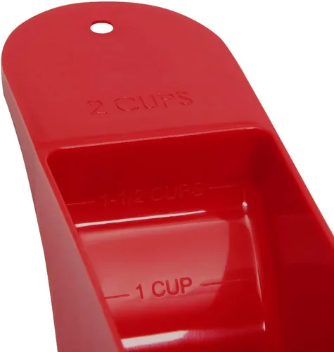 Vista 2 de Kitchen Crop Cuchara medidora de dos tazas, 2, color rojo